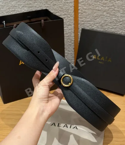 알라이아 더블 레이어 송아지가죽 벨트 180939