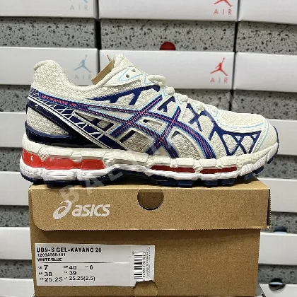 아식스 [TOP] 젤 카야노 20 1203A388-101 200416 Asics Gel-Kayano 20 Cream Blue Red