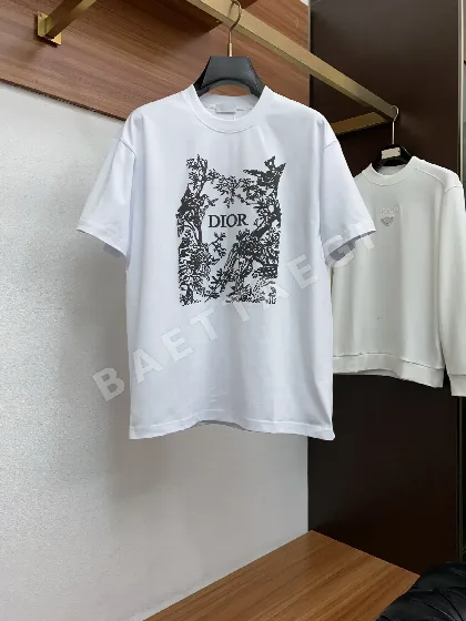 디올 코튼 크루넥 남성 반팔 티셔츠 47357