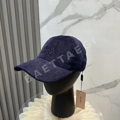 미우미우 코듀로이 베이스볼캡 185786
