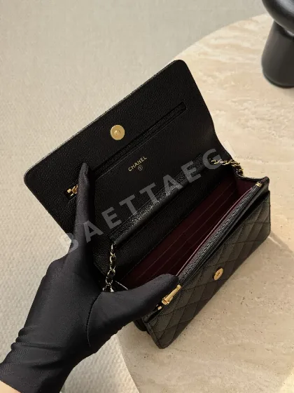 샤넬 WOC 체인 백 블랙 금장 33702