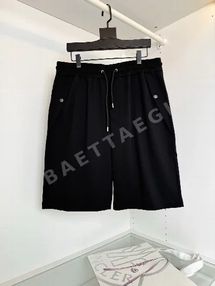 몽클레르 남성 블랙 코튼 반바지 52647