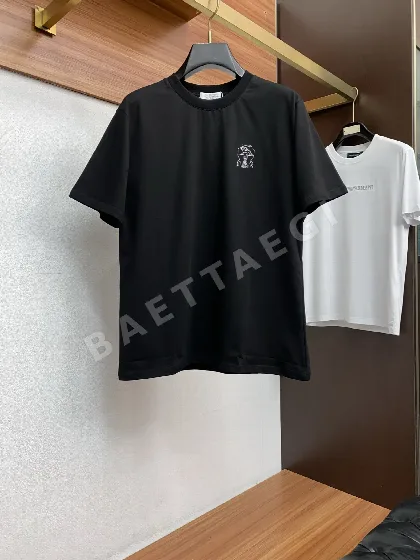 브루넬로쿠치넬리 남성 코튼 크루넥 반팔 티셔츠 47918