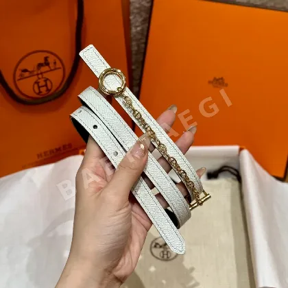 에르메스 팔라듐 메탈 체인 잠금 벨트 175331