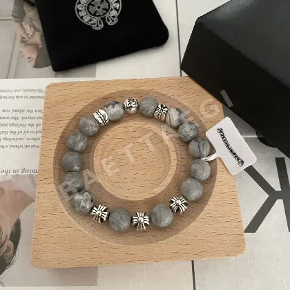 크롬하츠 티타늄 그레이 천연석 멀티 팔찌 61566