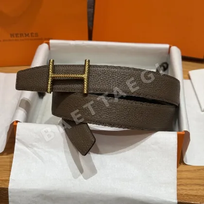 에르메스 히소 리버시블 앱송 가죽 벨트 175439