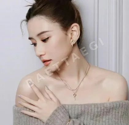 티파니 T 노트 키 18K 골드 다이아몬드 목걸이 70866
