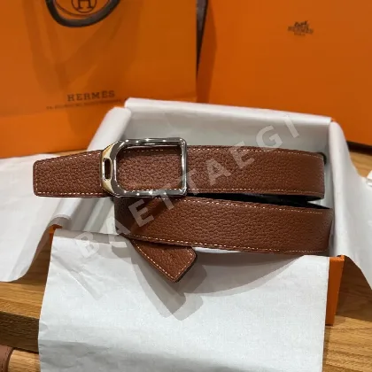 에르메스 조키 도금 버클 엡솜 가죽 벨트 175449