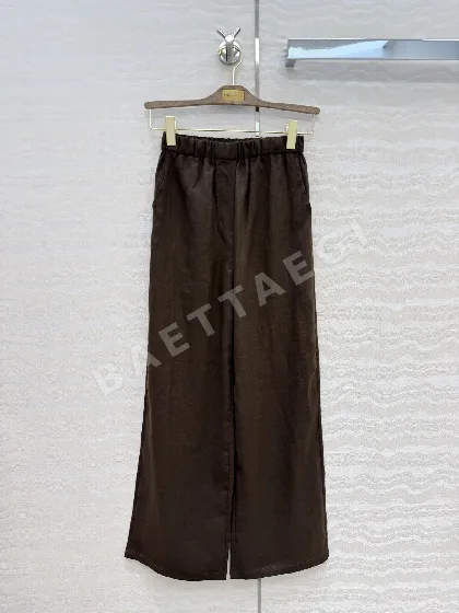로로피아나 여성 린넨 고무 허리 스트레이트 팬츠 117747