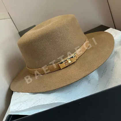 에르메스 울 플랫탑 벨트 버클 모자 84642