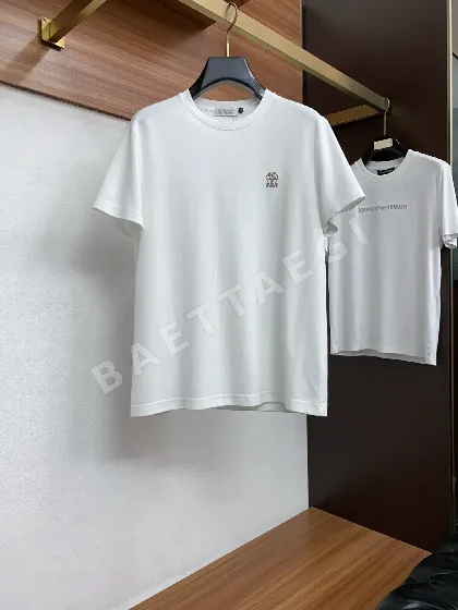 브루넬로쿠치넬리 남성 크루넥 반팔 셔츠 47956