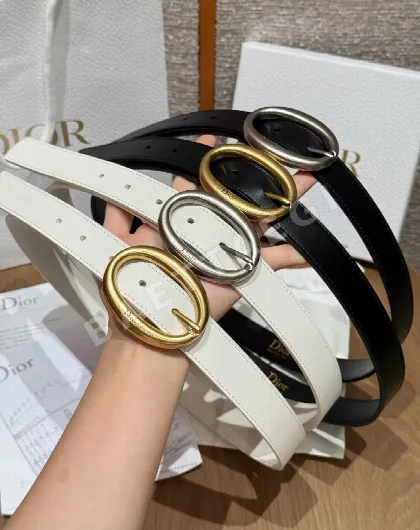 디올 레전드 송아지가죽 슬림 벨트 177522