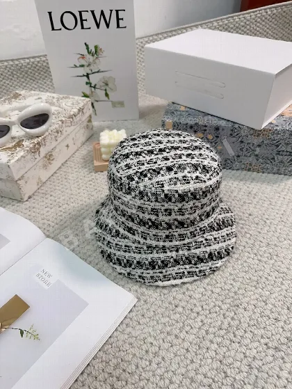 샤넬 트위드 버킷 햇 모자 82782