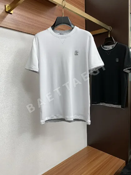 브루넬로쿠치넬리 린넨 코튼 라운드넥 반팔티셔츠 148628