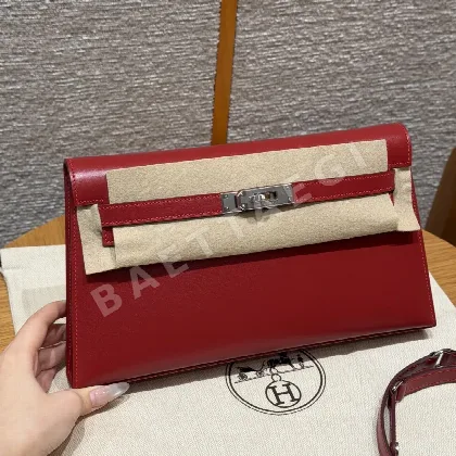 에르메스 켈리 엘란 실버 장식 언더암 가방 155200
