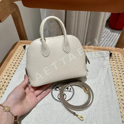 에르메스 21 cm 밀크쉐이크 화이트 골드 버클 가방 144977