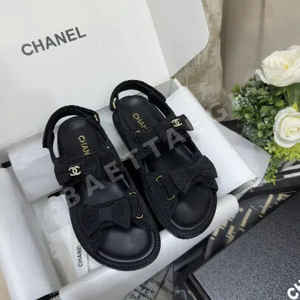 샤넬 보우타이 실크 벨크로 캐주얼 샌들 94240