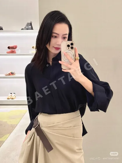 로에베 레이온 코튼 새틴 여성 셔츠 114876