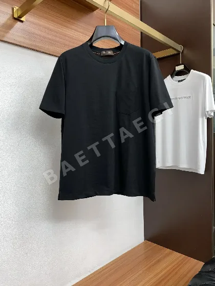 로로피아나 남성 머서라이즈드 코튼 반팔 티셔츠 48141