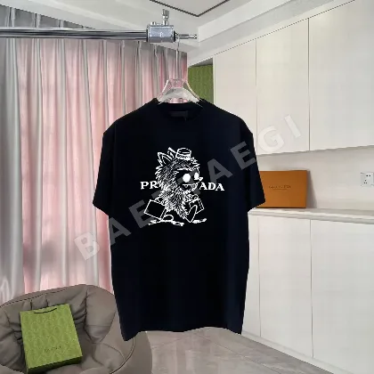 프라다 유니섹스 반팔 티셔츠 53783