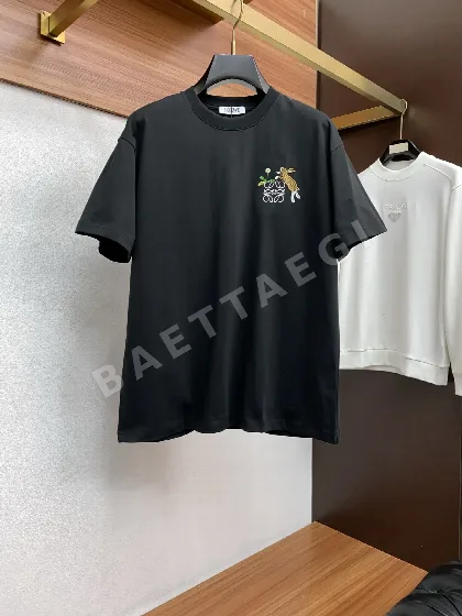 로에베 남성 코튼 크루넥 반팔 티셔츠 48295