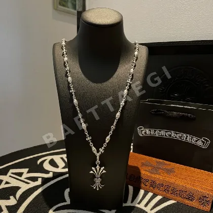 크롬하츠 크로스 플라워 볼 펜던트 목걸이 62950