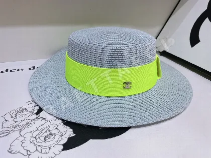 샤넬 마카롱 웨빙 밀짚 모자 82165