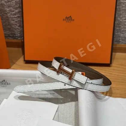 에르메스 미니 H 버클 양면 가죽 벨트 176027