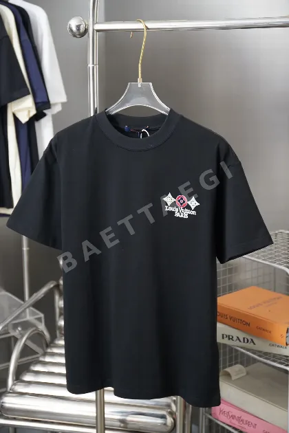 루이비통 LV 레터 자수 반팔 티셔츠 48875