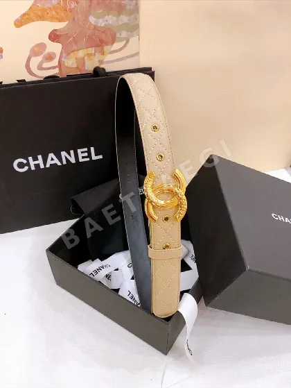 샤넬 램스킨 골드 더블 C 벨트 58583