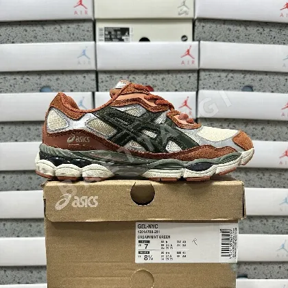 아식스 [RT] 젤 NYC 1201A789-251 200362 Asics Gel-NYC Oatmeal Forest Green Orange