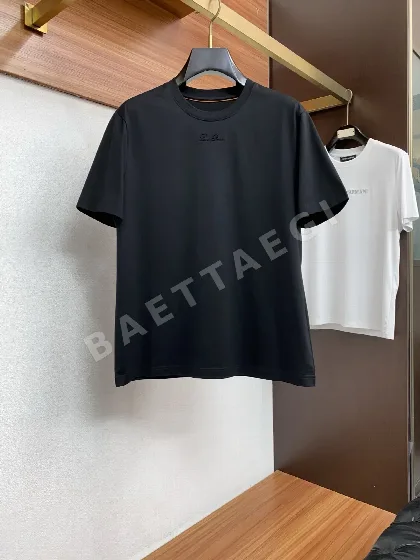 로로피아나 실크 반팔 티셔츠 48040