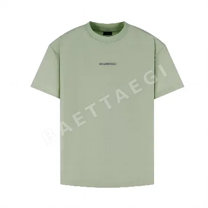 발렌시아가 남성 자수 로고 반팔 티셔츠 49074