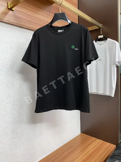 디올 크루넥 코튼 반팔 티셔츠 47548