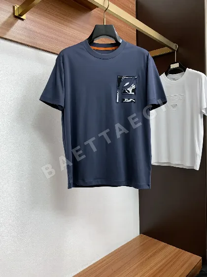 에르메스 남성 100수 코튼 반팔 티셔츠 49532