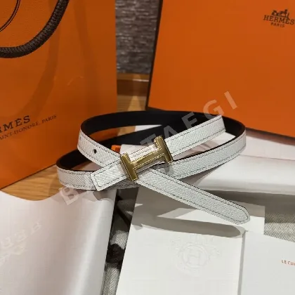 에르메스 H 버클 양면 가죽 벨트 175649
