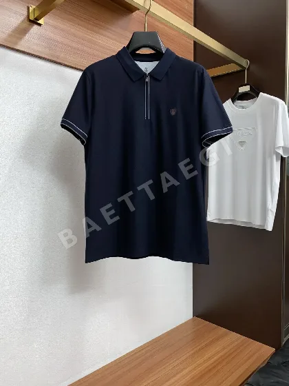 브루넬로쿠치넬리 세밀한 피케 소재 반팔 폴로셔츠 103486