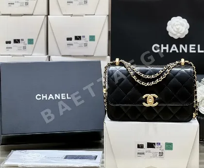 샤넬 메티에 다르 더블 골드 비즈 중형 가방 AP2649 36859