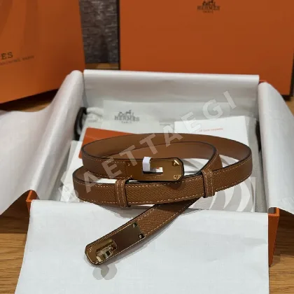 에르메스 켈리 팔라듐 버클 가죽 벨트 176469