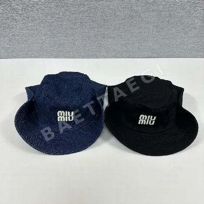 미우미우 데님 버킷햇 모자 80727