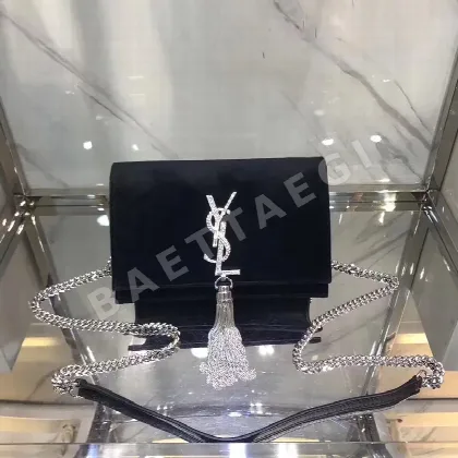 생로랑 벨벳 체인 지갑 22922
