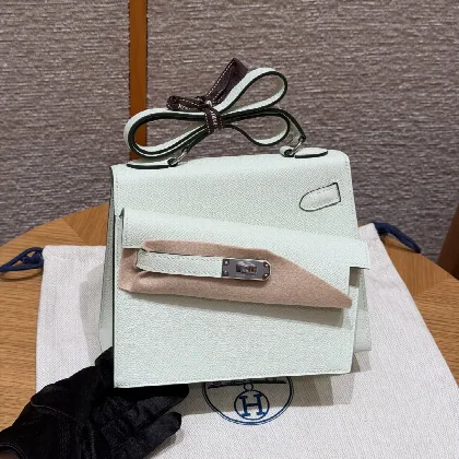 에르메스 켈리 20 에뽀 가죽 실버 하드웨어 가방 18215