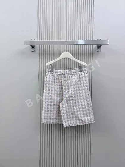 로에베 체크 시어서커 코튼 남성 반바지