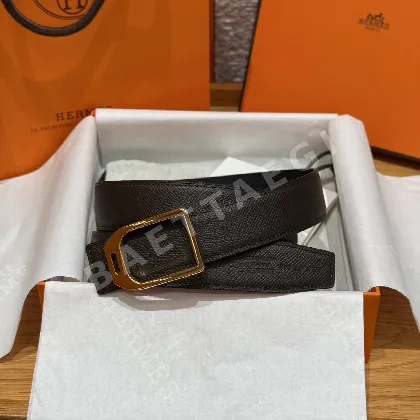 에르메스 조키 가죽 가역 벨트 175549