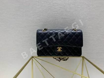 샤넬 원사자개 블랙 금장 버클 가방 136278
