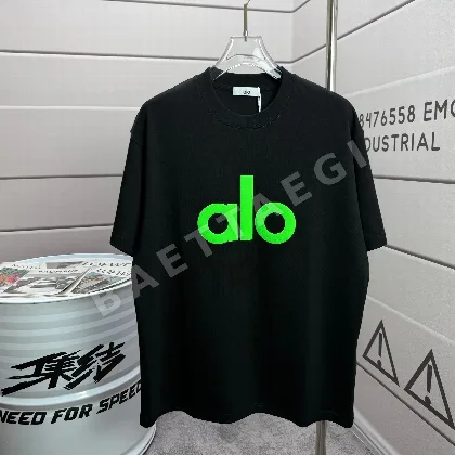 알로 심플 레터 무지 코튼 반팔 티셔츠 50823