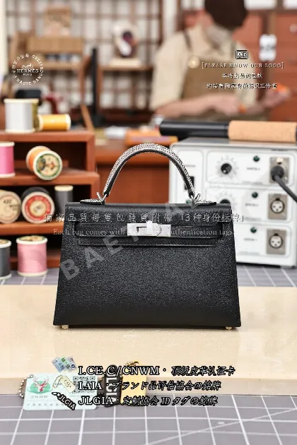 에르메스 켈리 미니 패치워크 가죽 가방 123186
