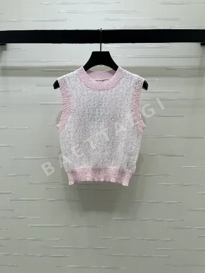 펜디 여성 울 니트 반팔 베스트 142108