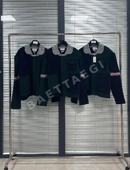 톰브라운 컬러 블록 남성 자켓 143018