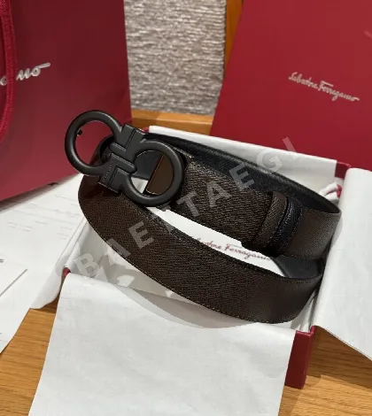 페레가모 양면 간치니 버클 가죽 벨트 177051